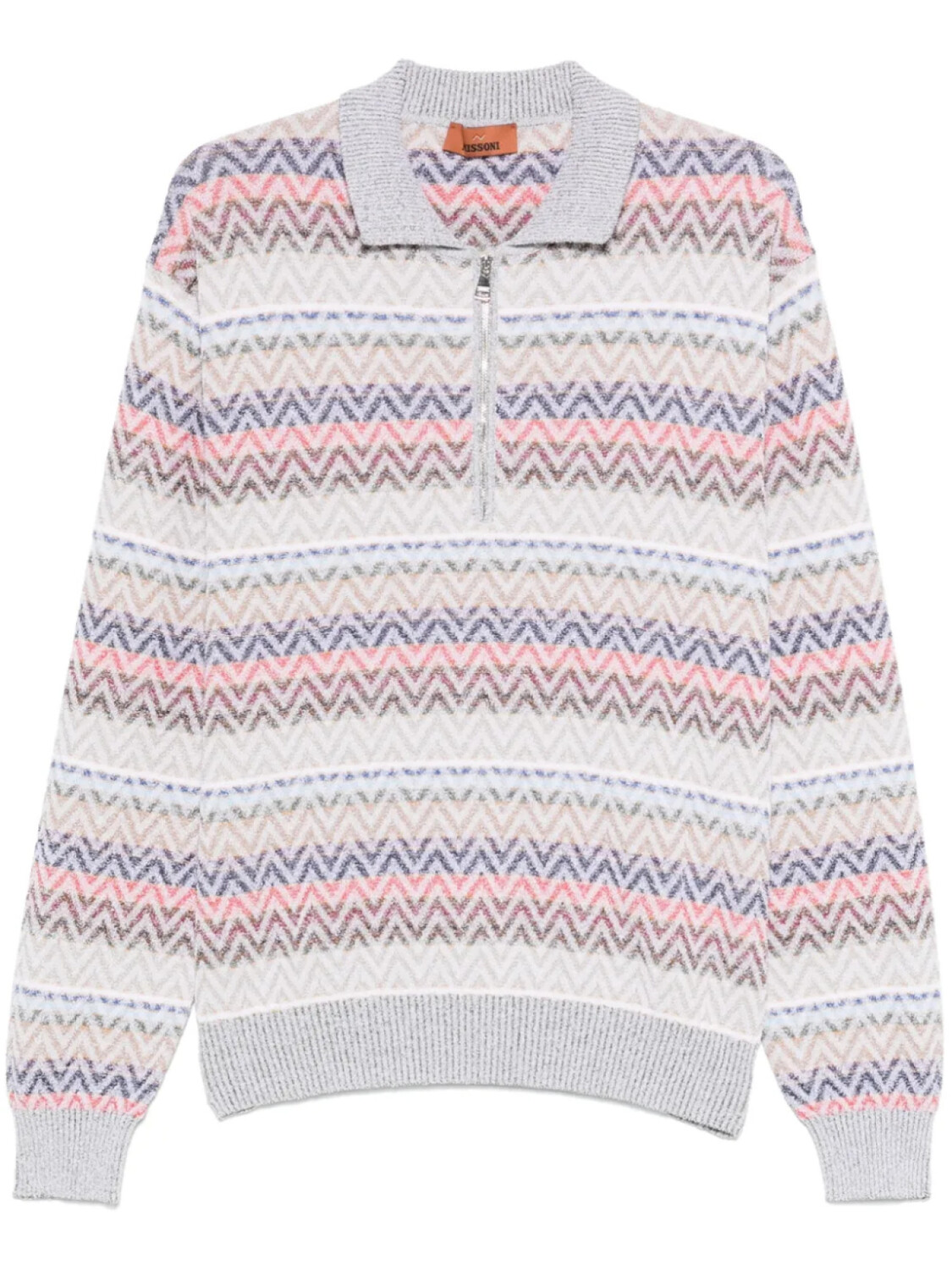 

Рубашка поло Missoni с шевронным узором, белый