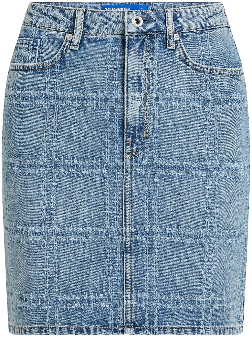 

Джинсовая мини-юбка в технике пэчворк Karl Lagerfeld Jeans, синий