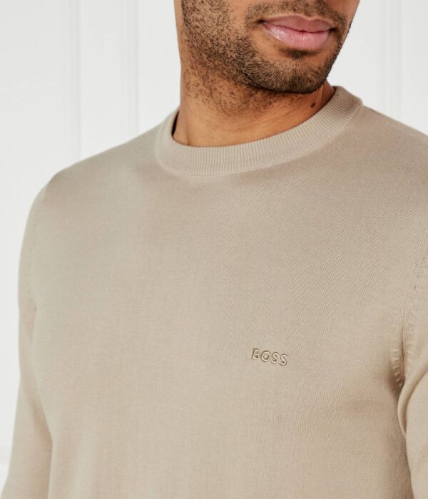 Свитер Boss Pacas-l Regular Fit, бежевый — фото 4