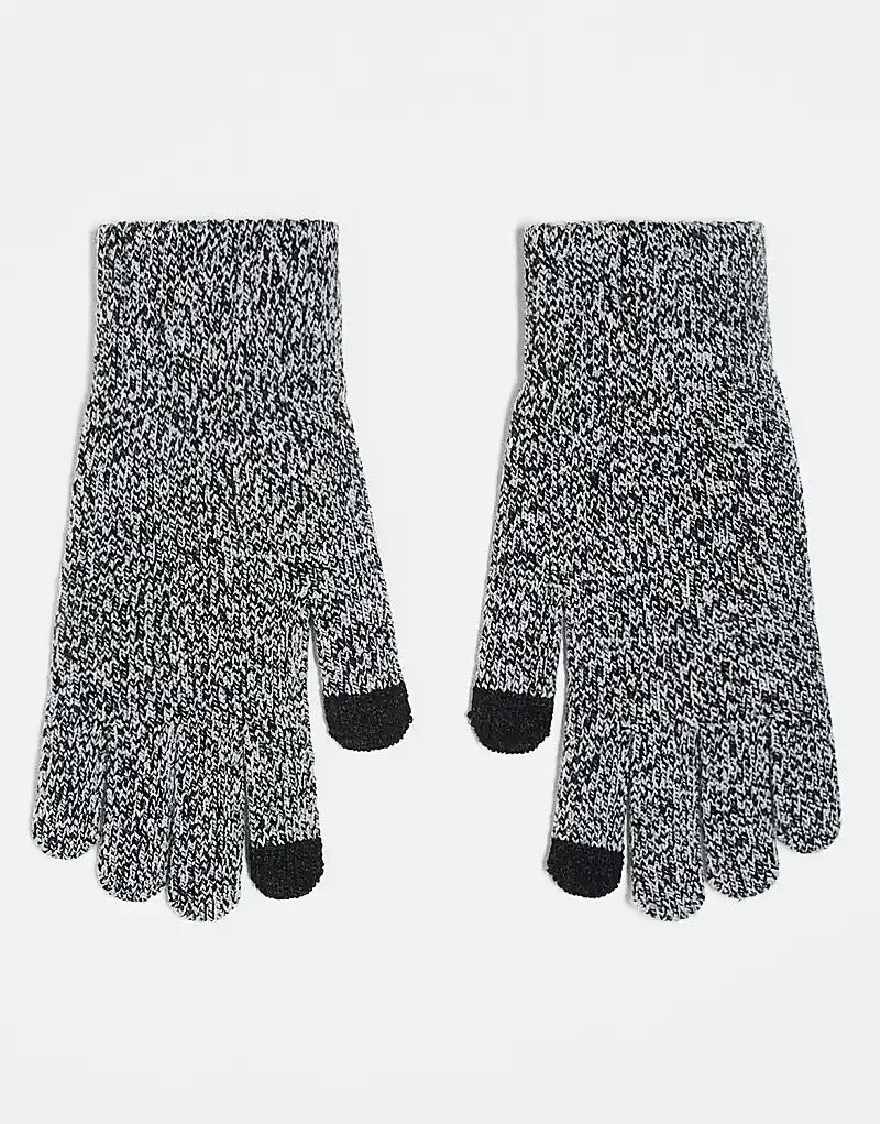 

Перчатки для сенсорных экранов серого меланжевого цвета ASOS DESIGN