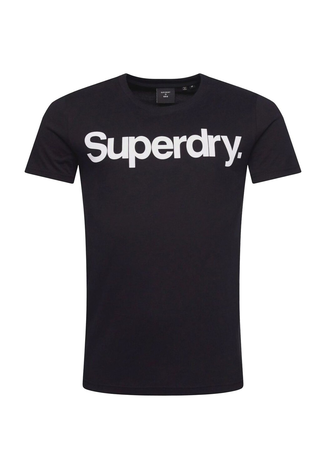 

Футболка, круглый вырез, с логотипом, мужская Superdry., черный
