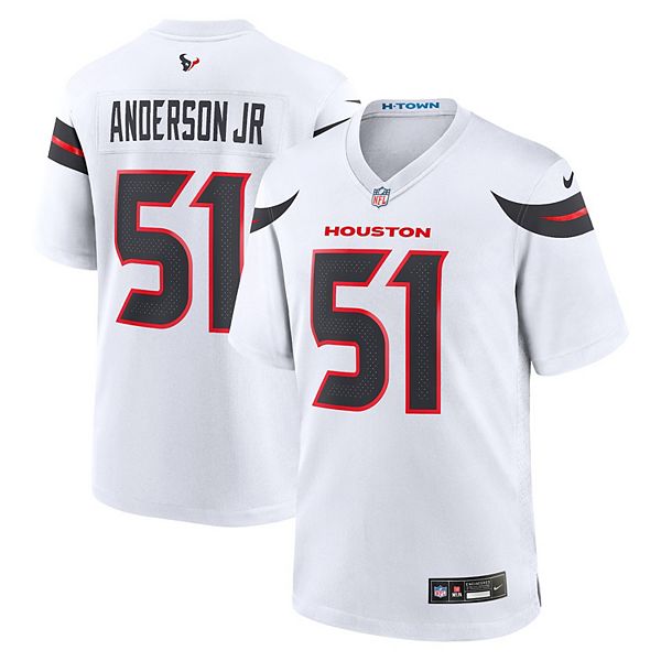 

Мужская игровая футболка Will Anderson Jr белого цвета Houston Texans Nike