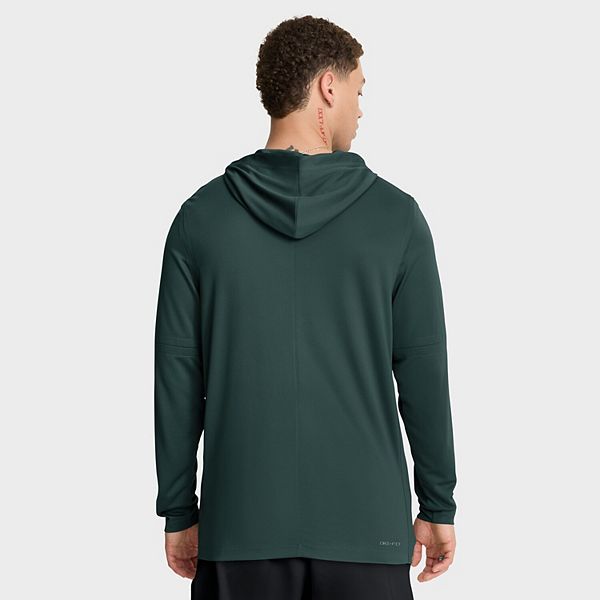 Мужская зеленая толстовка Michigan State Spartans 2025 Sideline Dri-FIT с длинным рукавом Nike — фото 3