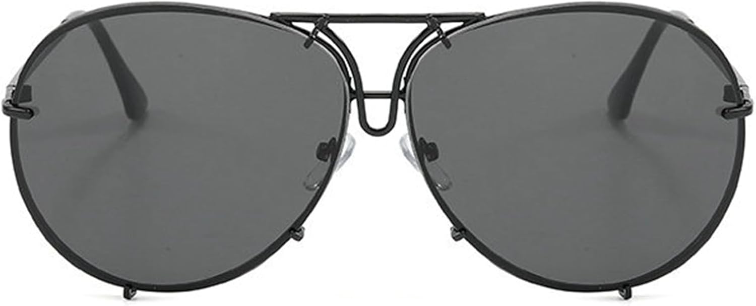 

Солнцезащитные очки Willochra увеличенного размера в стиле «пилот» для женщин и мужчин. Модные металлические очки с двойной дужкой. Дизайнерские солнцезащитные очки в стиле ретро, ​​черные, C2