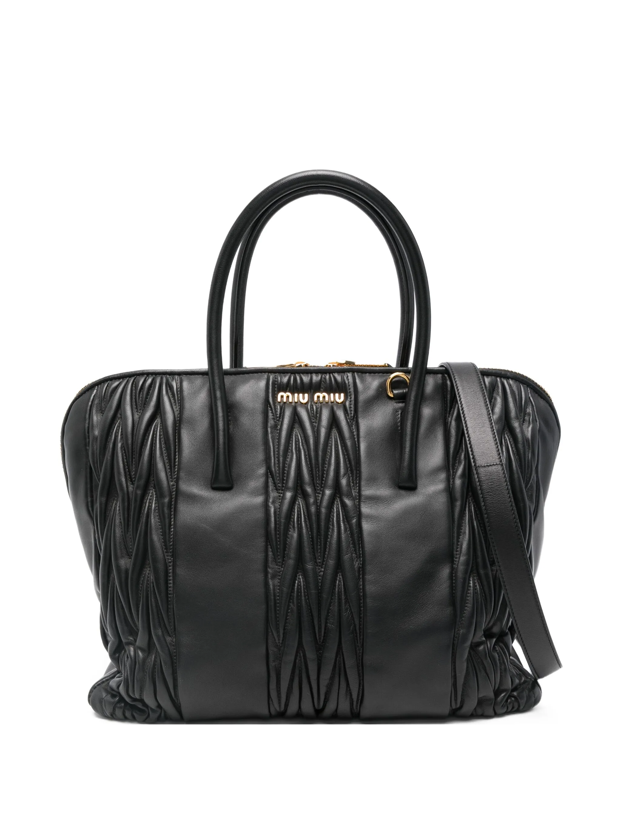 

Сумка на плечо с логотипом Miu Miu, черный