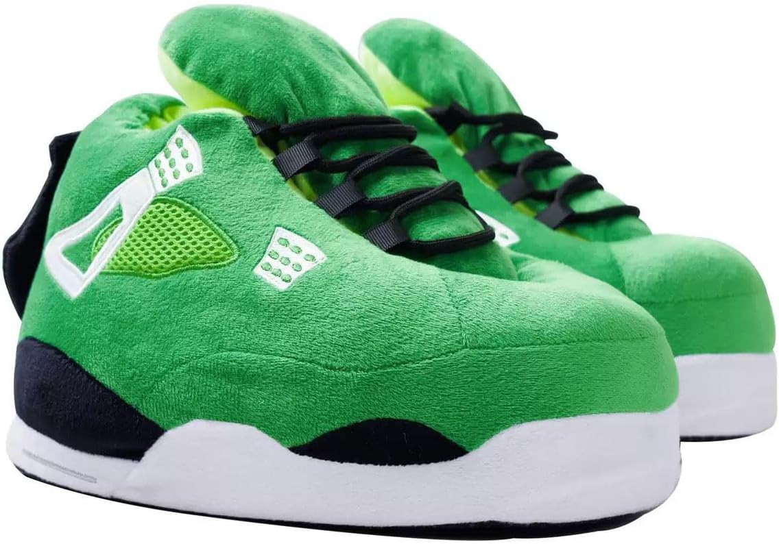 

Унисекс уютные модные большие домашние тапочки-кроссовки с нескользящей подошвой - универсальный размер Mululian, зеленый