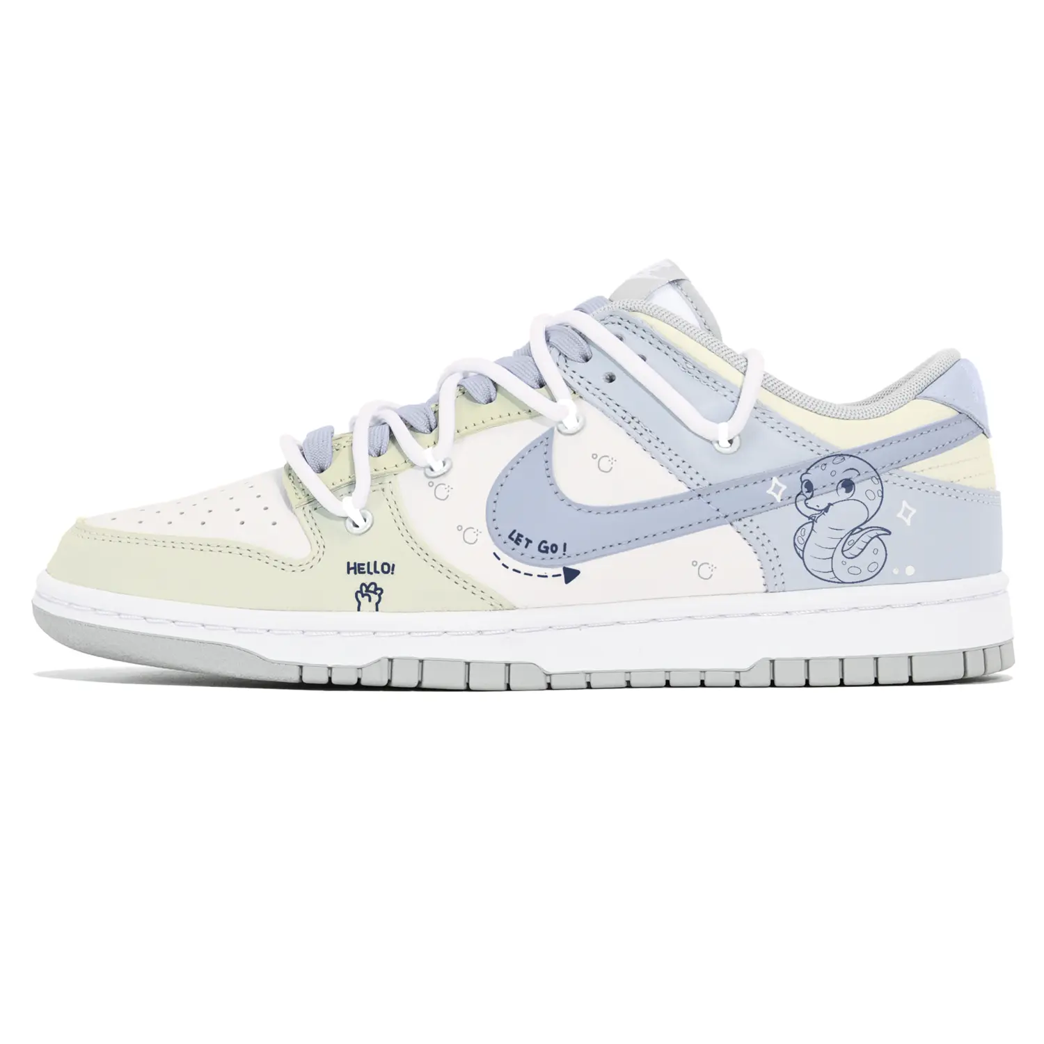 

Nike Кроссовки для скейтбординга Dunk, износостойкие, низкие, мужские, сине-белые