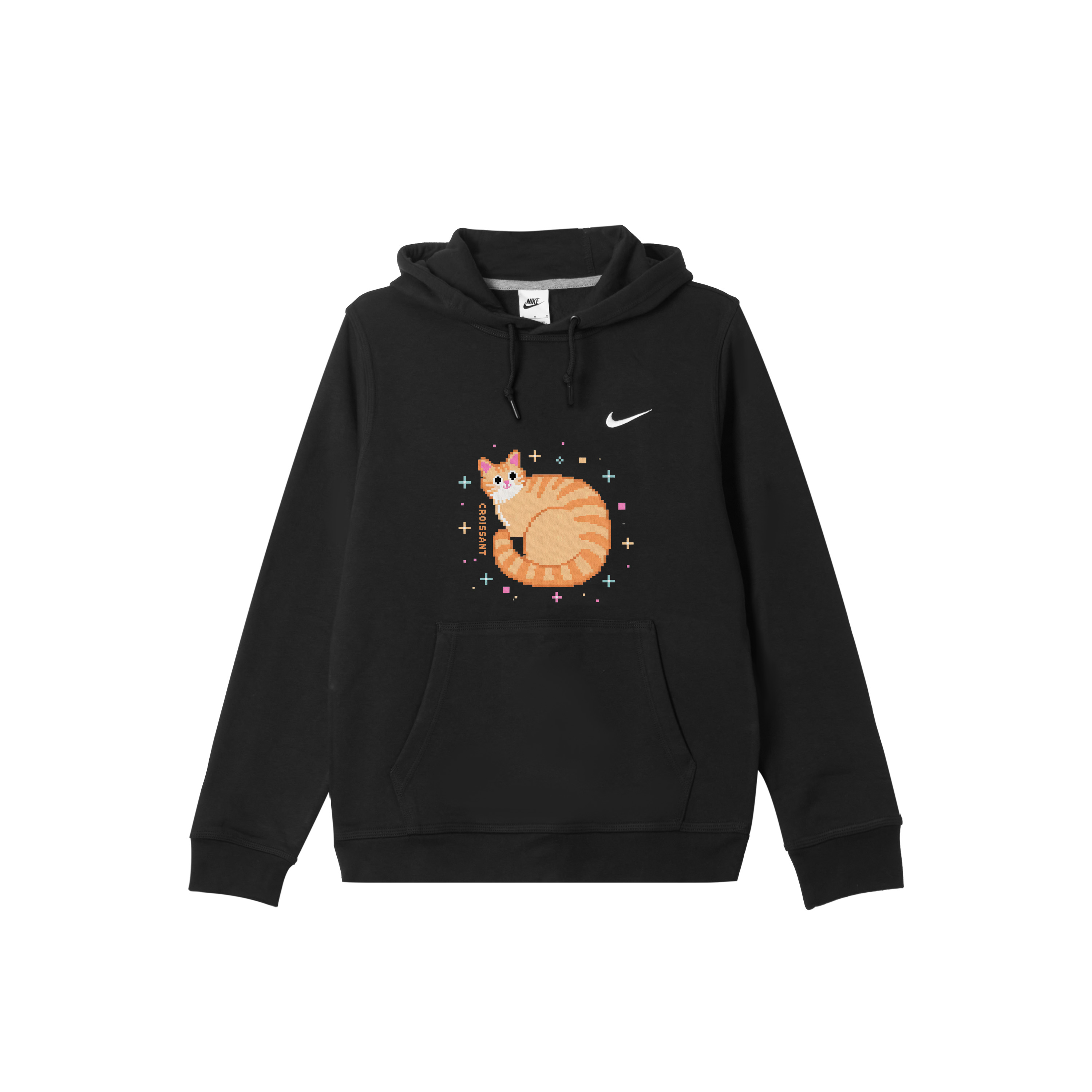 

Nike Мужская толстовка Club с капюшоном, черная, средней толщины