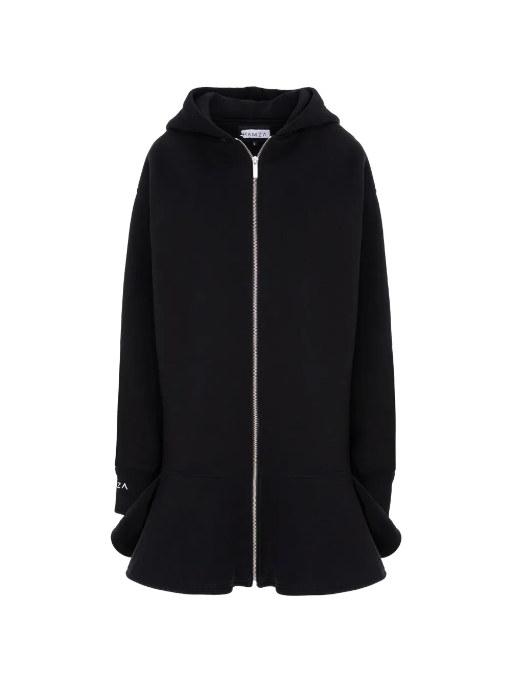 

Платье из флиса с колоколообразным силуэтом Hamza, черный