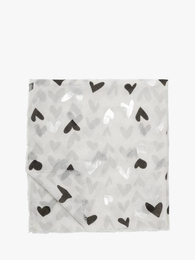 

Шарф с принтом в виде фольгированных сердечек Katie Loxton, Grey