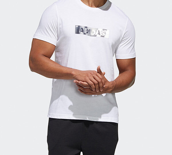 Футболка mh gfx t lng printing short sleeve white Adidas, белый — фото 3