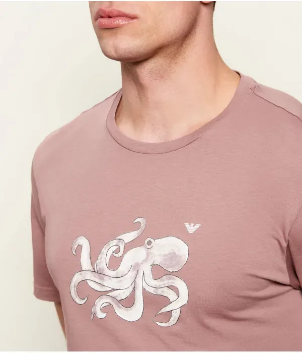Футболка regular fit Emporio Armani, розовый — фото 4