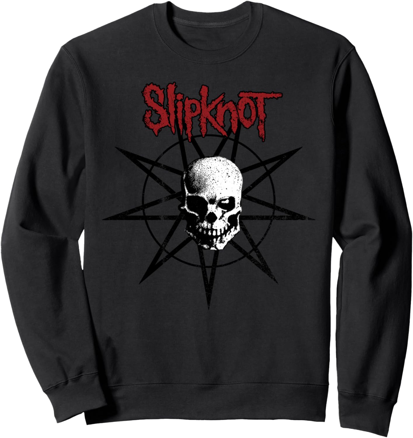 

Толстовка Slipknot Star Skull с круглым вырезом, черная, Черный, Толстовка Slipknot Star Skull с круглым вырезом, черная
