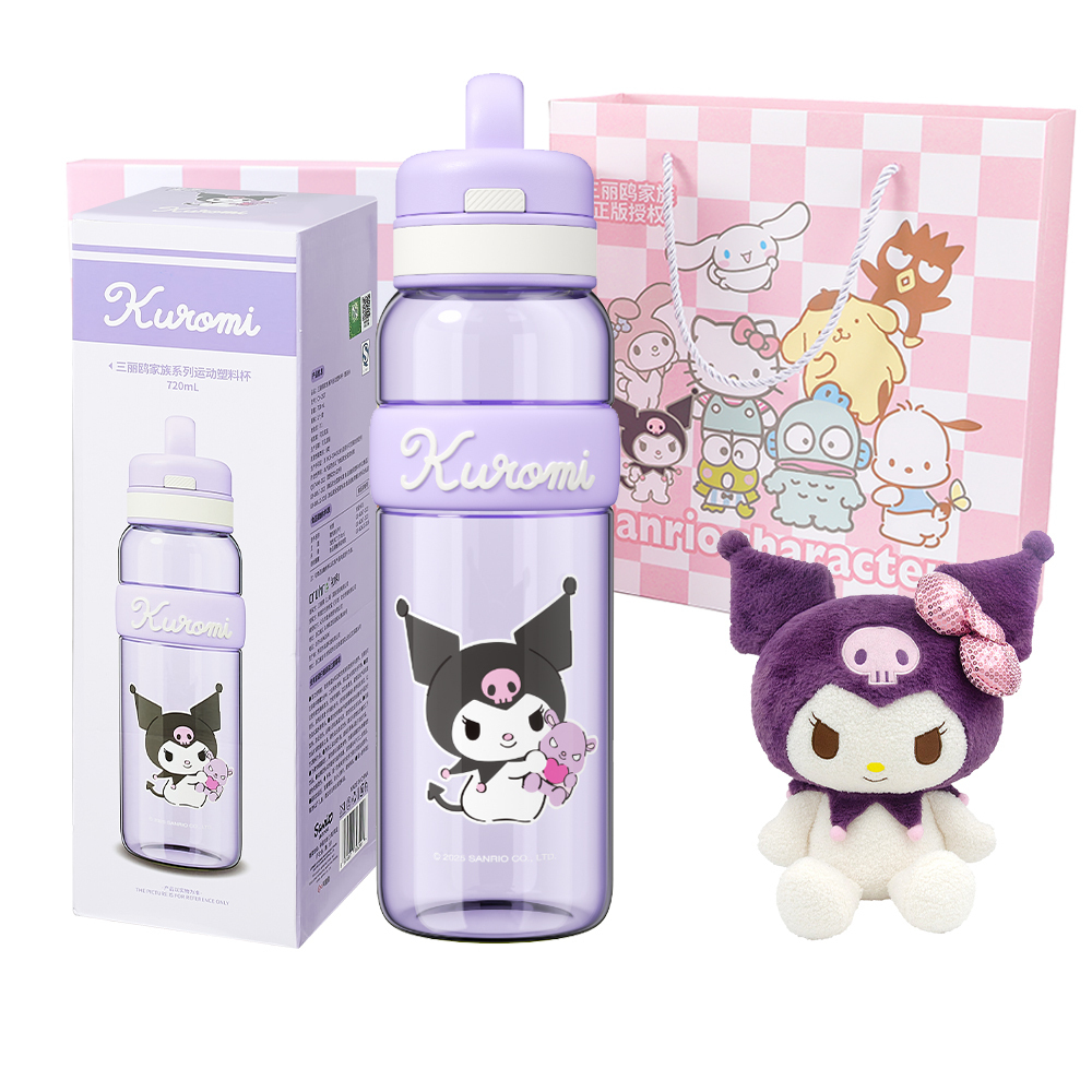 

Пластиковые стаканы pochacco cinnamoroll 720 мл Sanrio, Kuromi Water Cup+Box+Large Doll