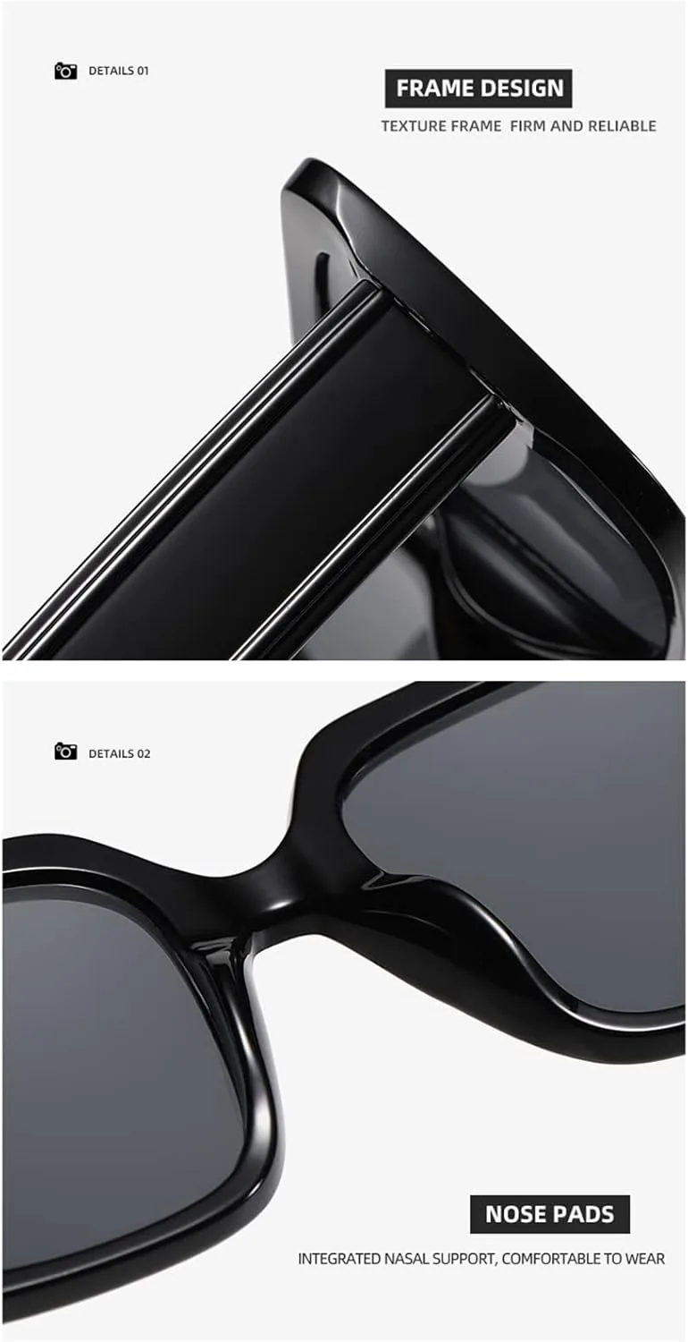 

Солнцезащитные очки квадратной формы большого размера 2026 для мужчин и женщин, для отдыха на природе, пляжа и активного отдыха (Цвет: I, Размер: Средний) MTZJH, C