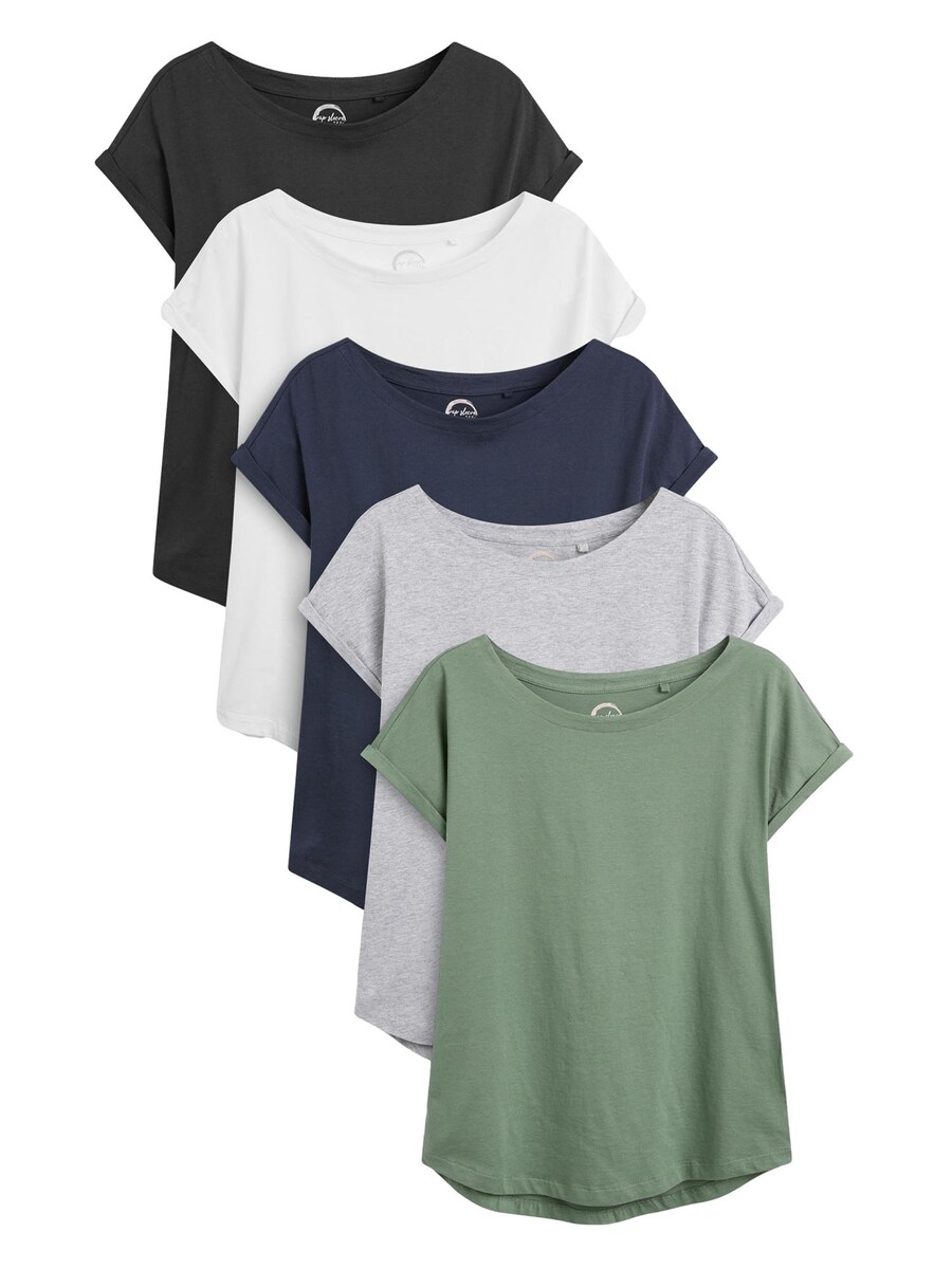 

Рубашка Next, цвет Navy/Graphite/mottled grey/Green/White