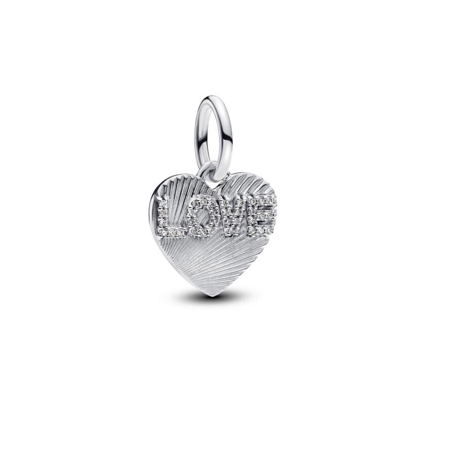 

Шарм Engravable Love Heart Dangle Pandora, стерлинговое серебро