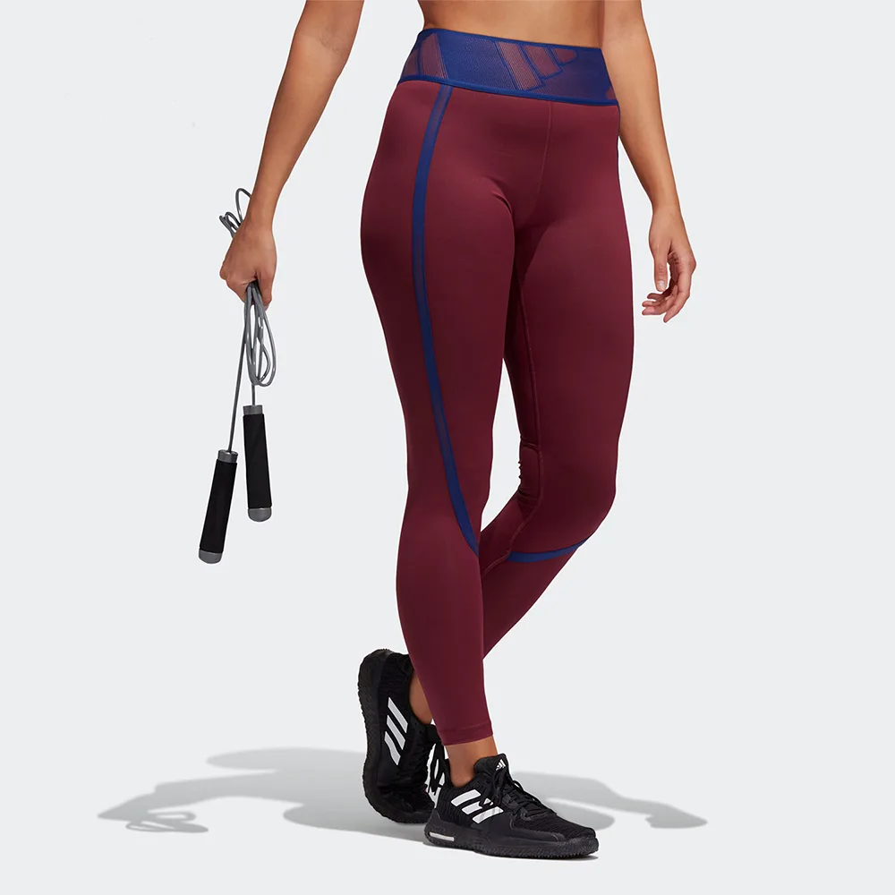 Adidas Спортивные брюки женские темно-красные — фото 4