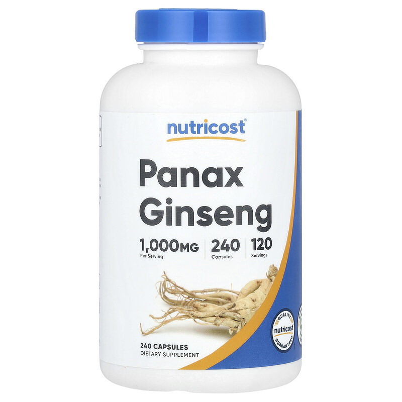 

Nutricost, Panax Ginseng, 1,000 mg, 240 Capsules (500 mg per Capsule)