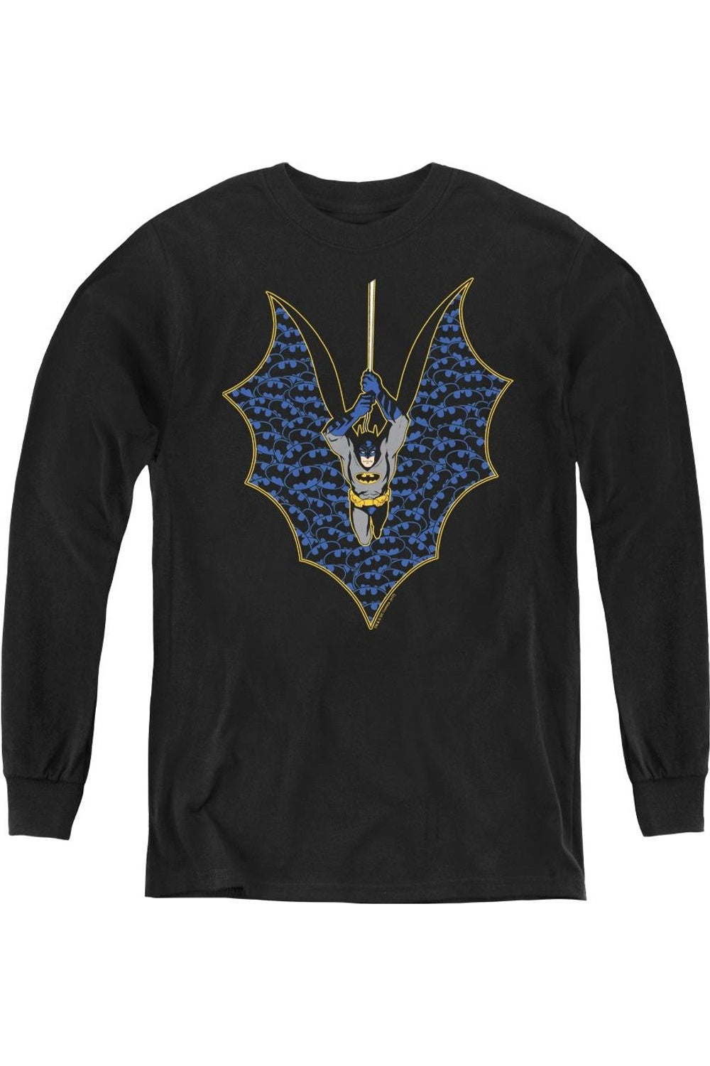 

Футболка с длинным рукавом Batman Bat Fill Youth Gildan, черный