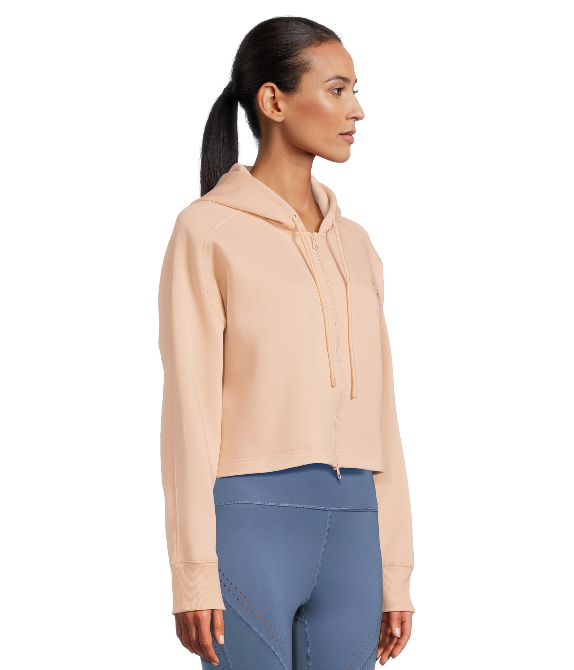 Худи adidas by Stella McCartney Sportswear Cropped Hoodie JW4690, цвет Soft Powder — фото 2