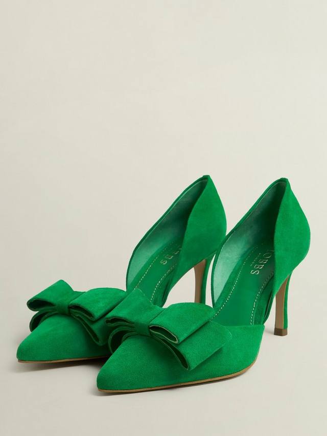 Замшевые туфли-лодочки elva с бантиком Hobbs, цвет Cilantro Green — фото 3