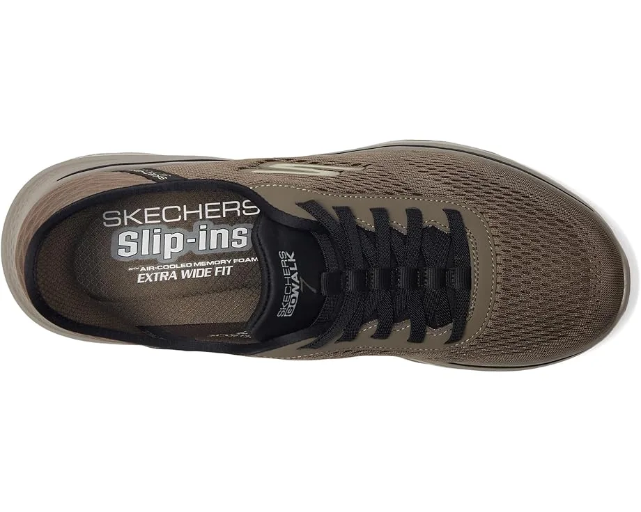 Кроссовки SKECHERS Performance Go Walk 7 - Free Hand 2 Hands Free Slip-Ins, Brown — фото 2