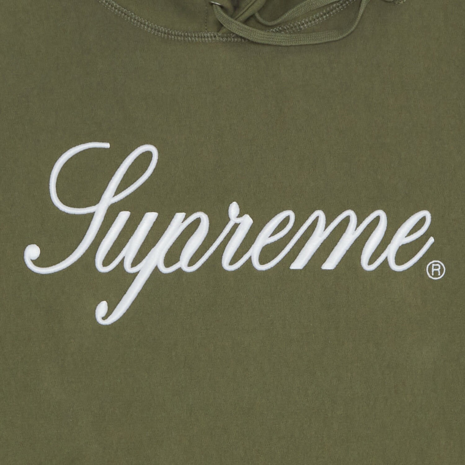 Толстовка с капюшоном Supreme с рельефным рисунком, цвет Светло-оливковый — фото 2