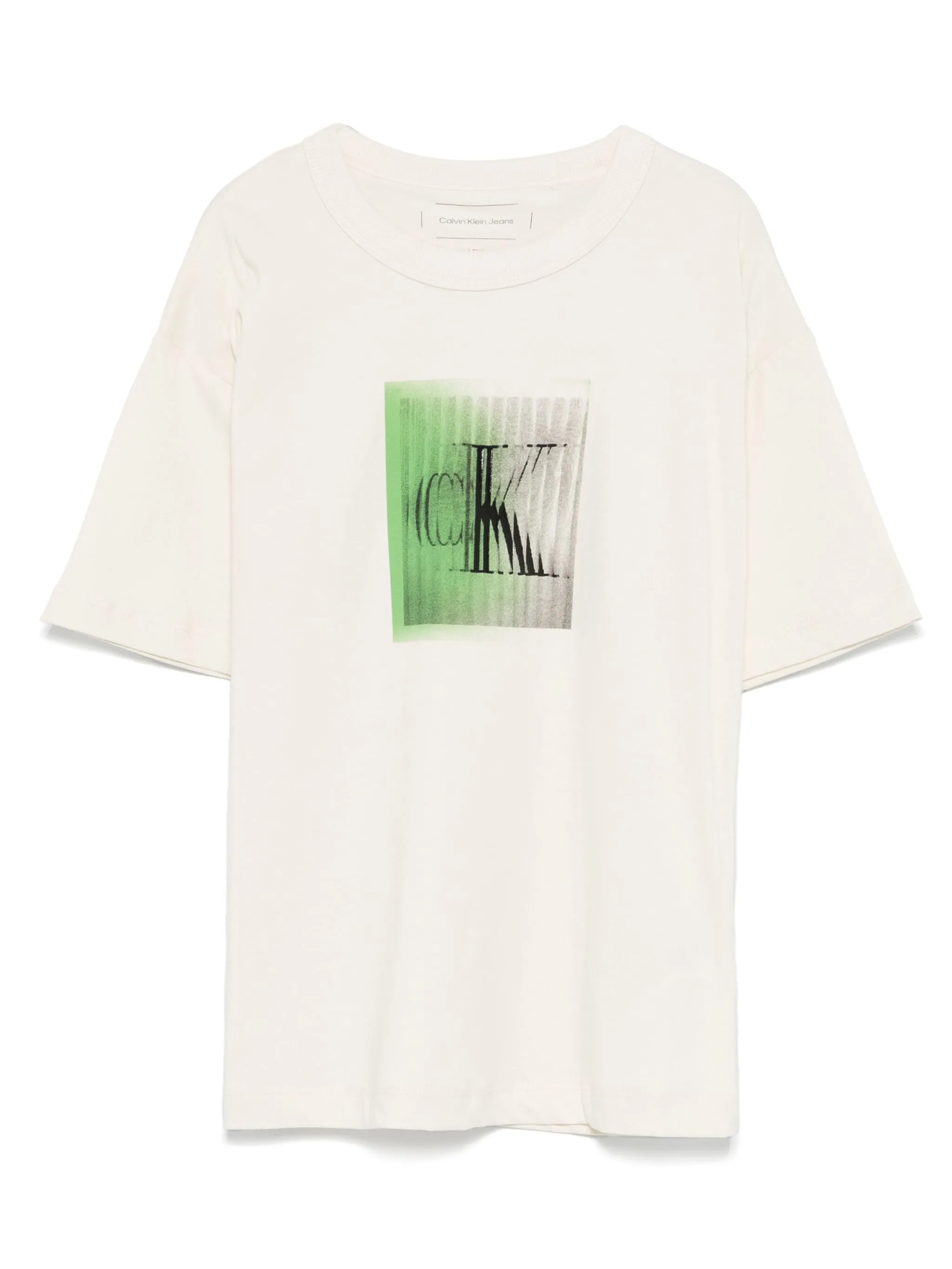 

Футболка с логотипом Calvin Klein Kids, бежевый