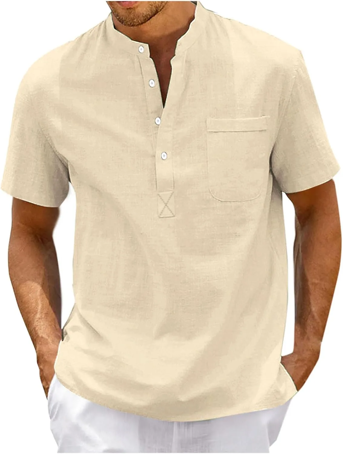 

Футболка мужская Casual Linen, Regular Fit, с карманами
