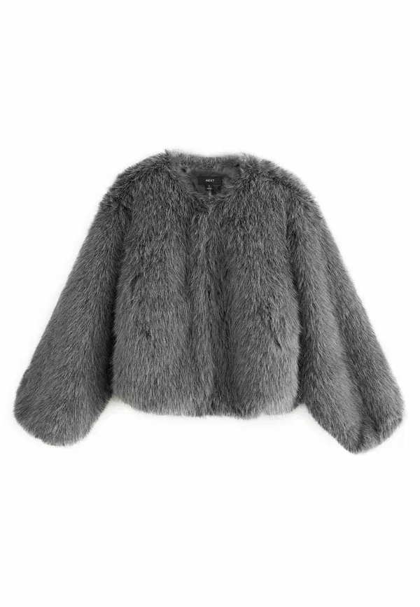 Куртка зимняя без воротника Next Petite fit, серая