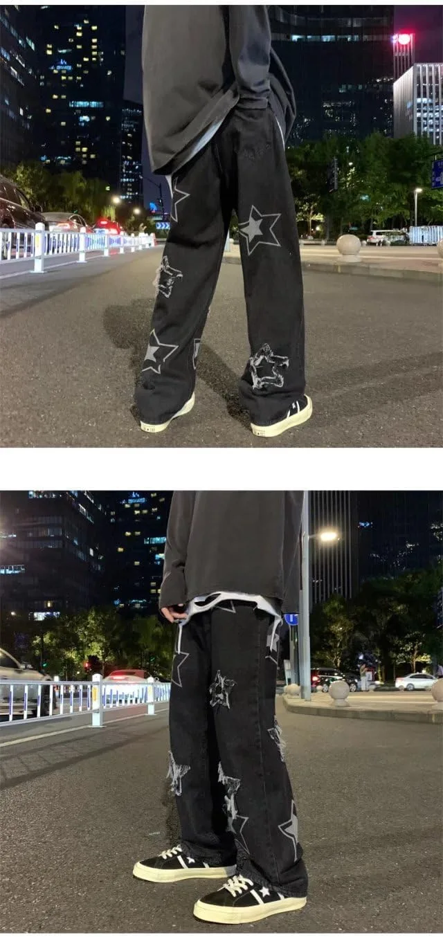 

Джинсы High Waisted с принтом Star Print CYee