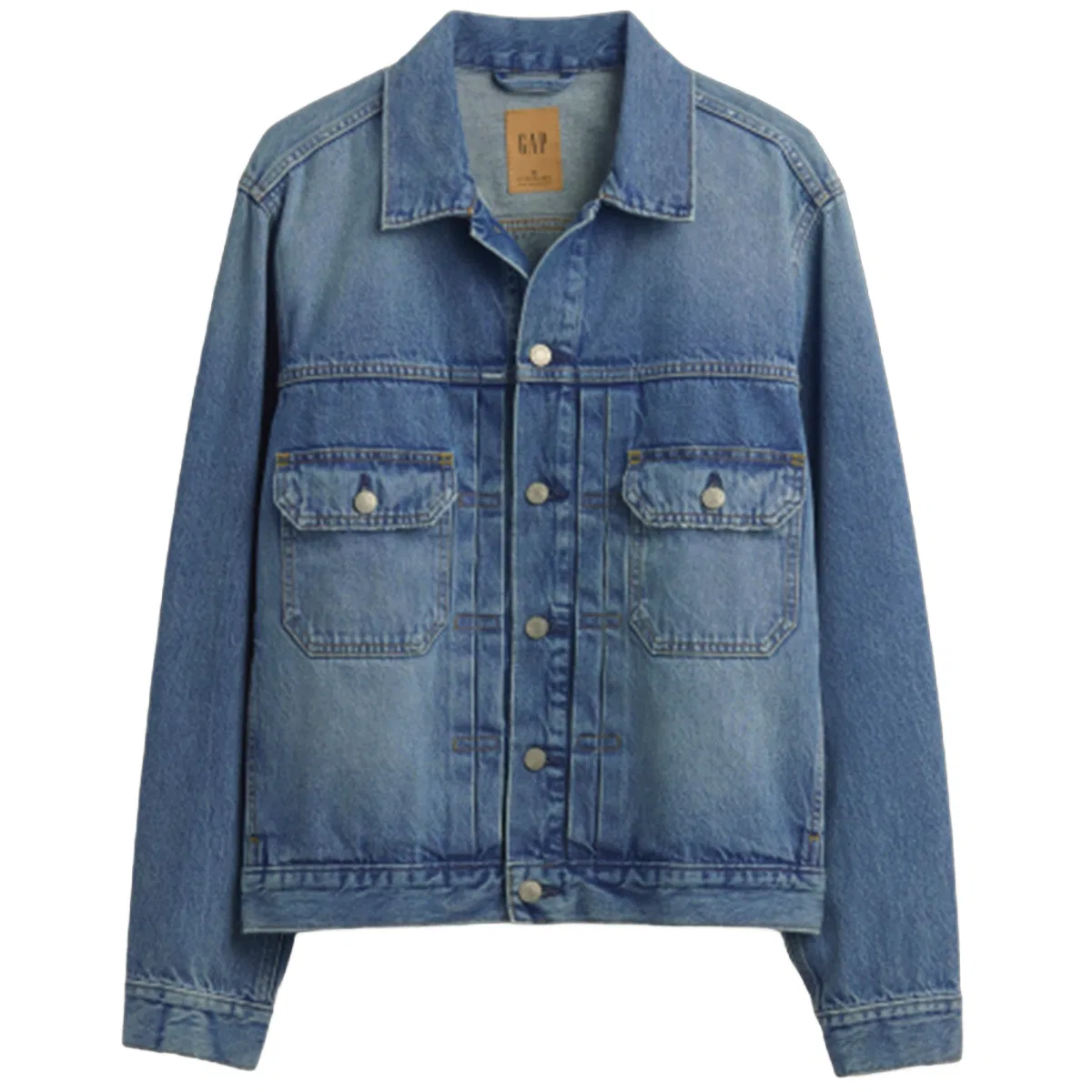 Джинсовая куртка с отложным воротником GAP Medium Washed