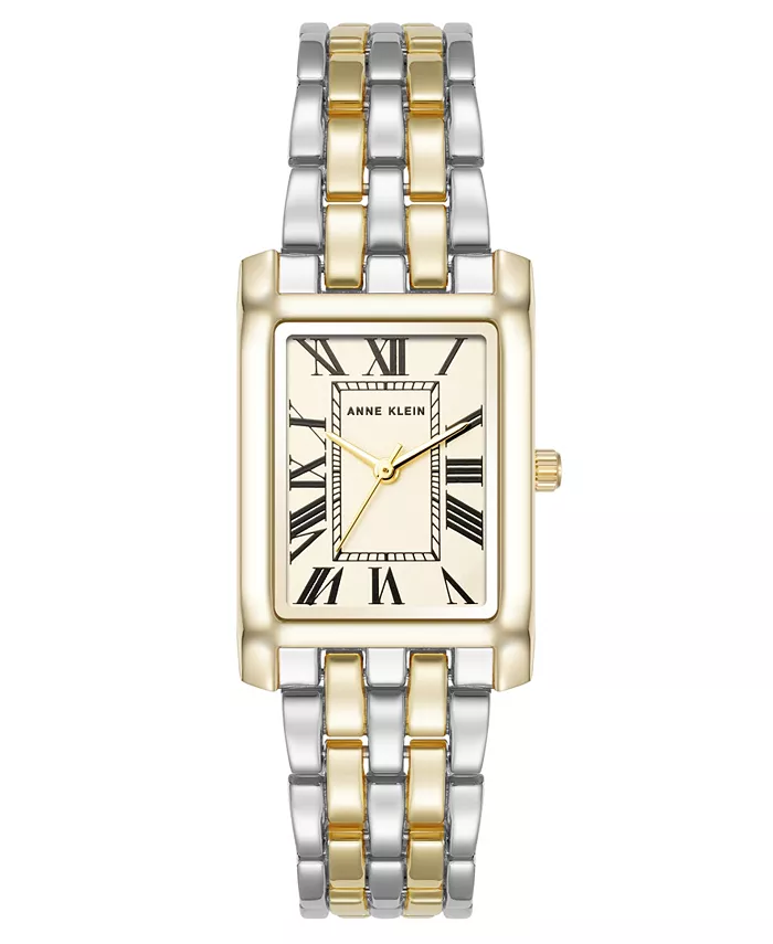

Женские кварцевые прямоугольные двухцветные часы из металлического сплава, 25 мм Anne Klein