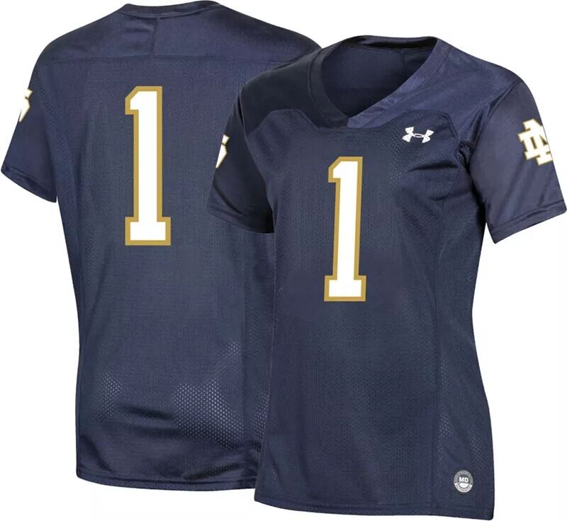 

Реплика женской футбольной майки Under Armour Notre Dame Fighting Irish Navy