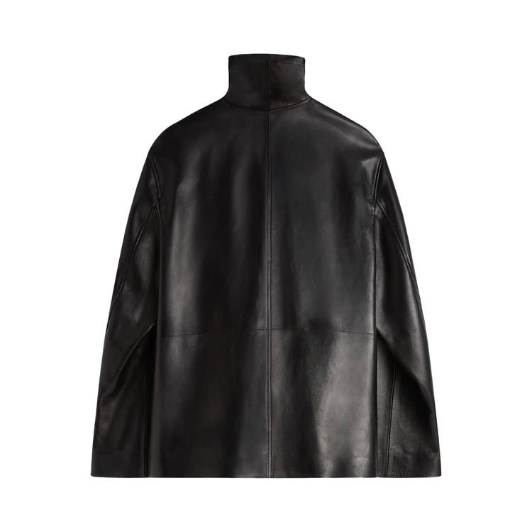 

Куртка Phoebe Philo Funnel Leather Jacket 'Black', черный