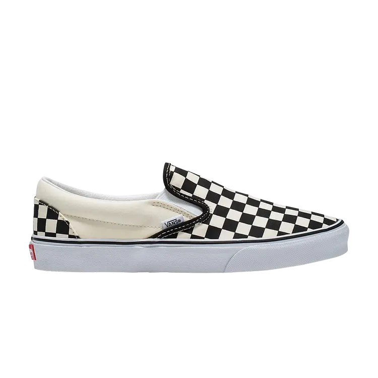 

Кроссовки Classic Slip-On Wide, цвет Checkerboard - Black White, Белый, Кроссовки Classic Slip-On Wide, цвет Checkerboard - Black White