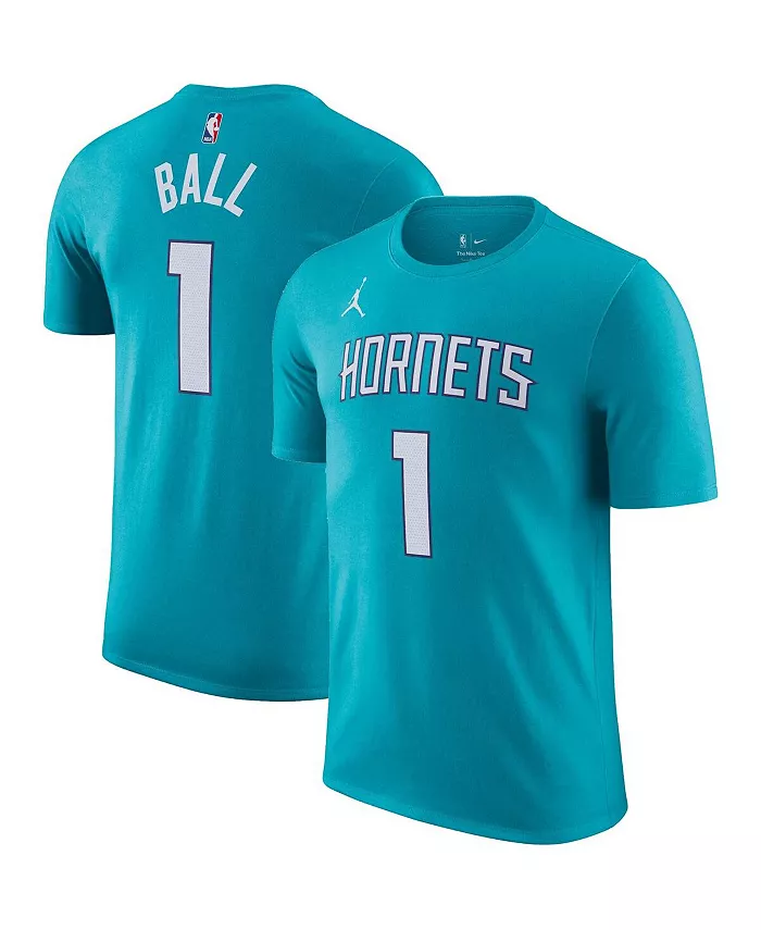 

Мужская футболка Charlotte Hornets Icon 2022/23 с именем и номером LaMelo Ball в бирюзовом цвете Nike