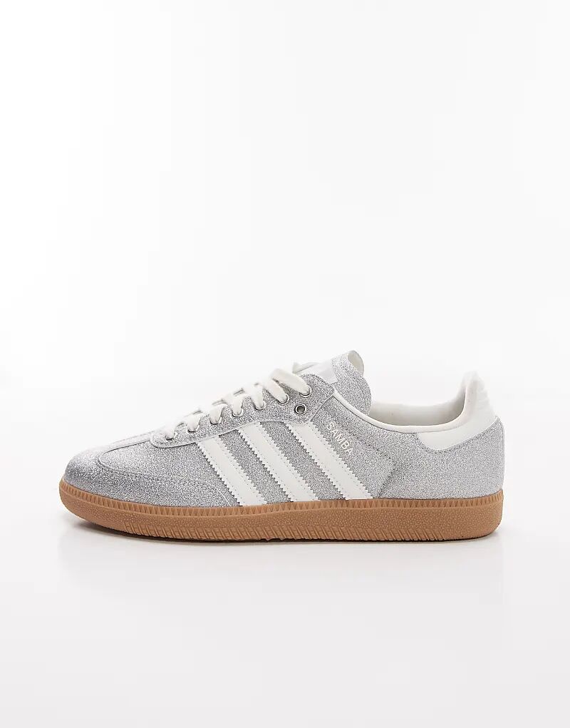 Кроссовки Adidas Originals Samba OG с серебристыми блестками. Эксклюзивно на ASOS. — фото 2