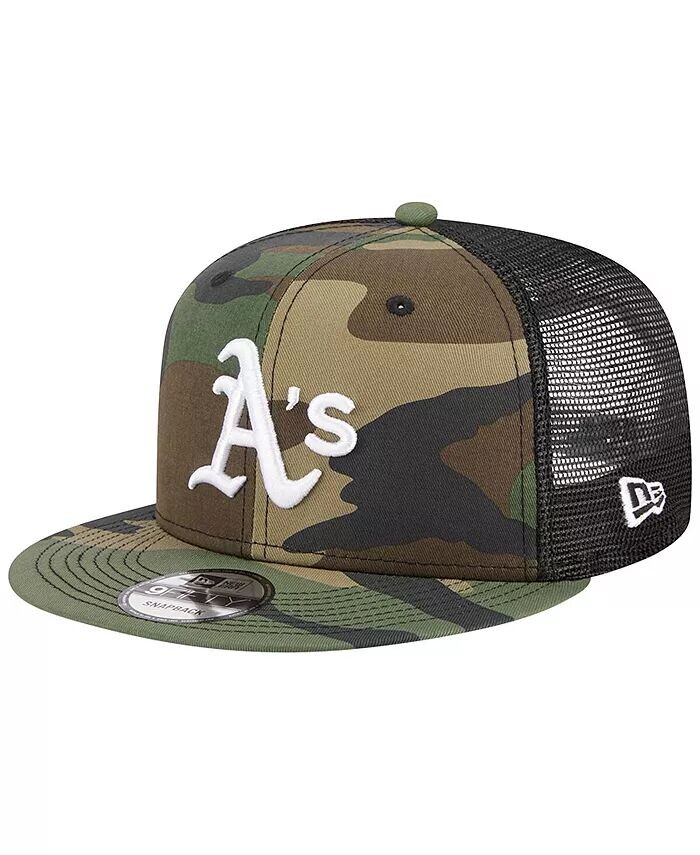 

Мужская камуфляжная кепка Oakland Athletics Woodland Camo Trucker 9FIFTY Snapback New Era