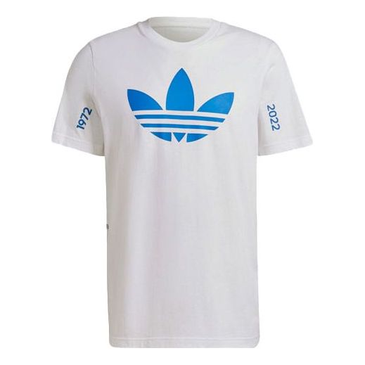 

Футболка adidas originals Trefoil C Tee1 Printing Round Neck Short Sleeve White, мультиколор