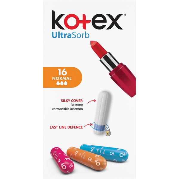

Тампоны гигиенические обычные, 16 шт./1 уп. Kotex Ultrasorb