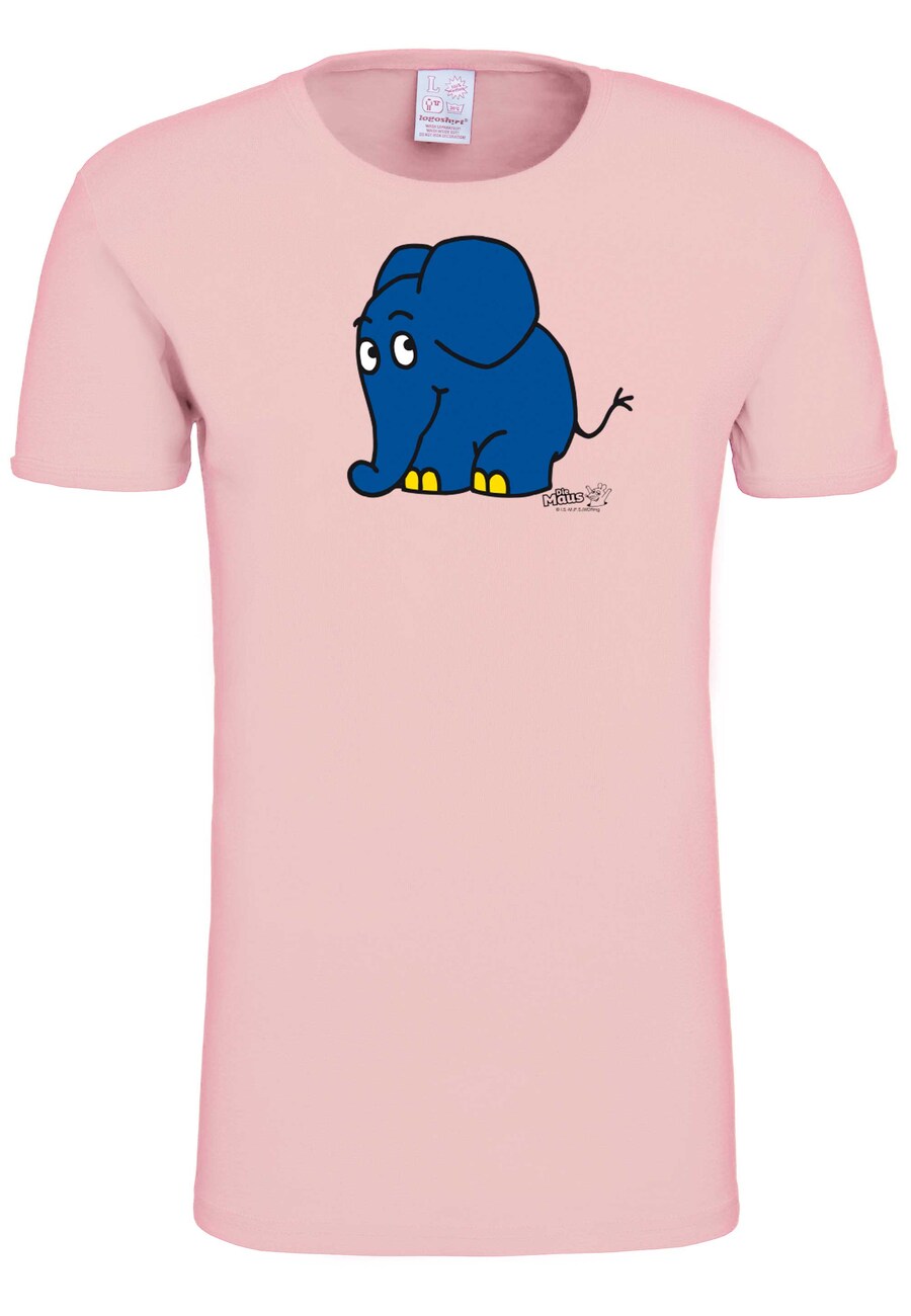 

Рубашка LOGOSHIRT Die Sendung mit der Maus - Elefant, светло-розовый