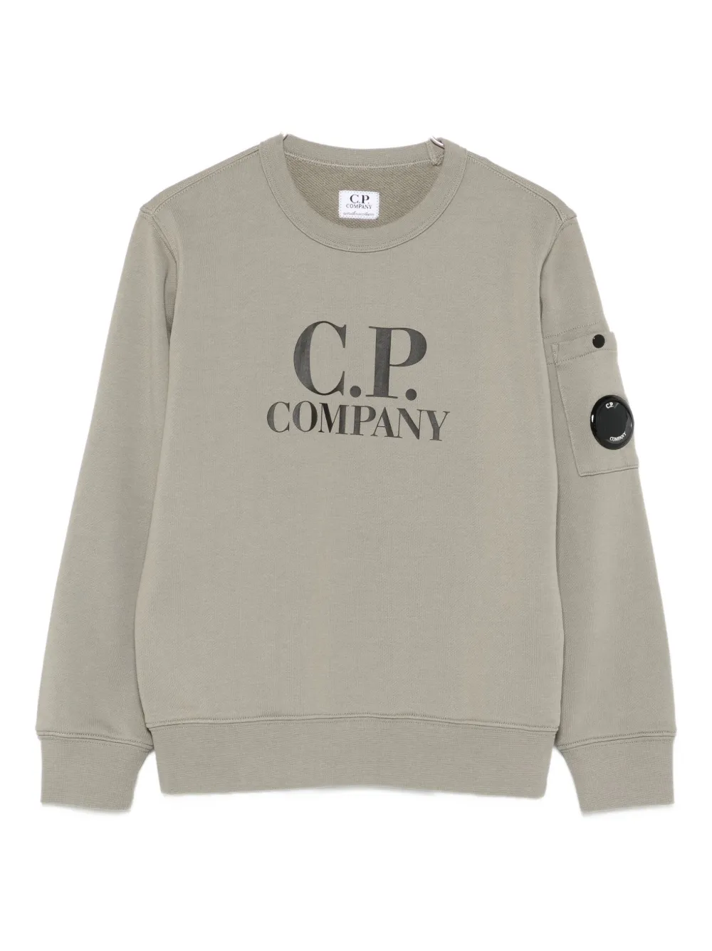

Толстовка с логотипом и карманными линзами C.P. Company Kids, зеленый