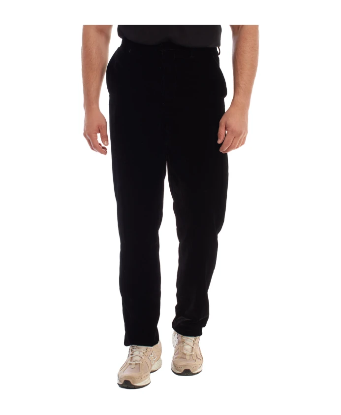 

Бархатные брюки в изысканном стиле Emporio Armani, черный