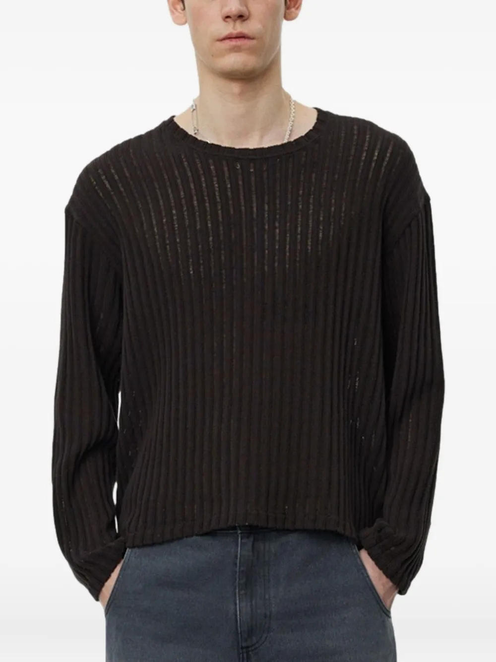 

Свитер с круглым вырезом Mfpen, коричневый