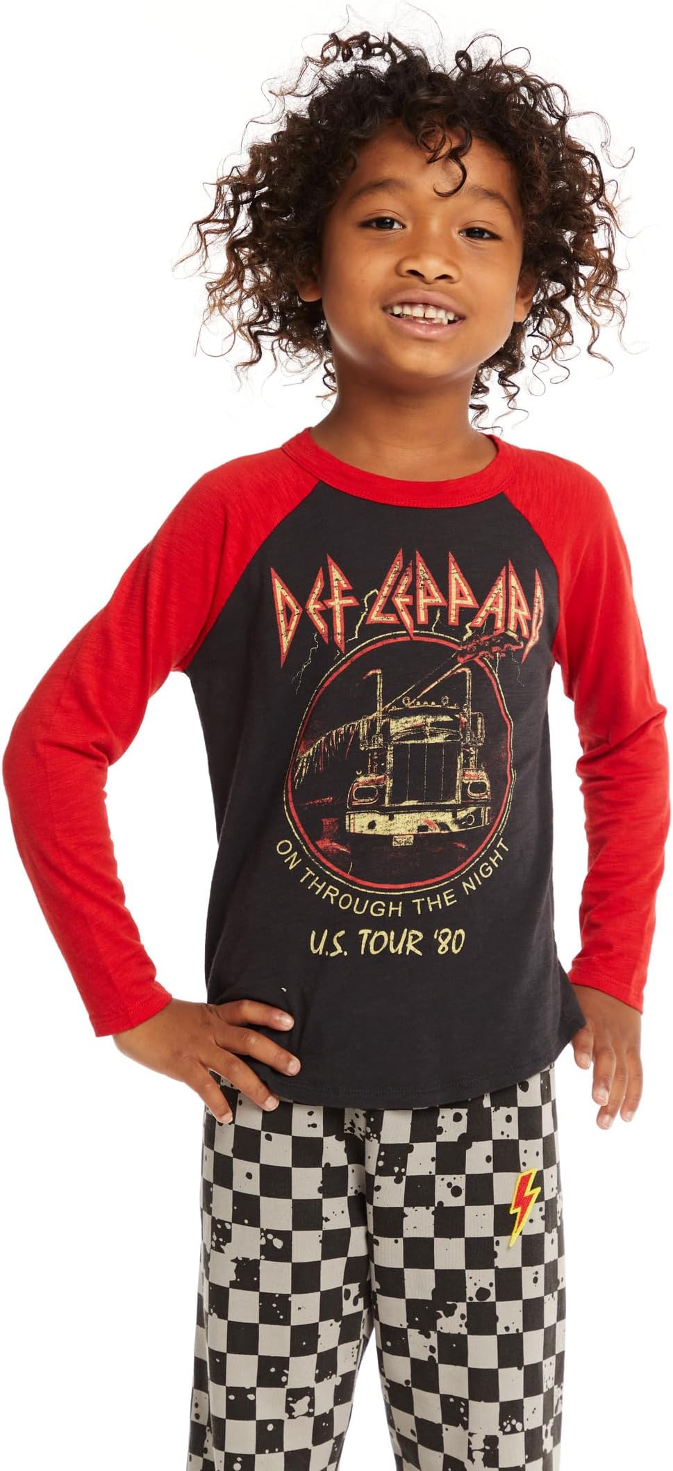 

Футболка Chaser Def Leppard - On Through The Night Long Sleeve Raglan Tee, цвет Licorice