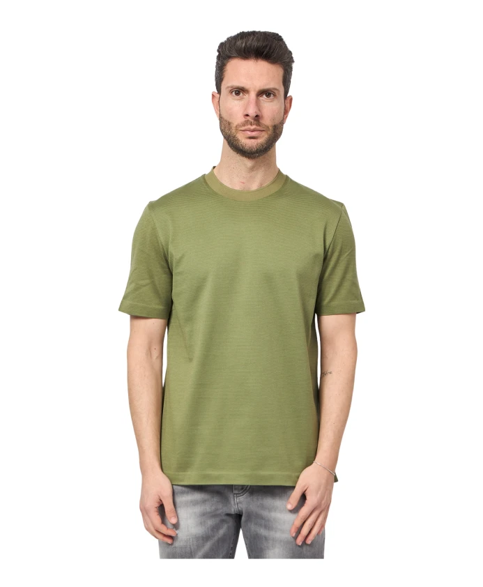 

Зеленая футболка из мерсеризованного хлопка. Boss, зеленый