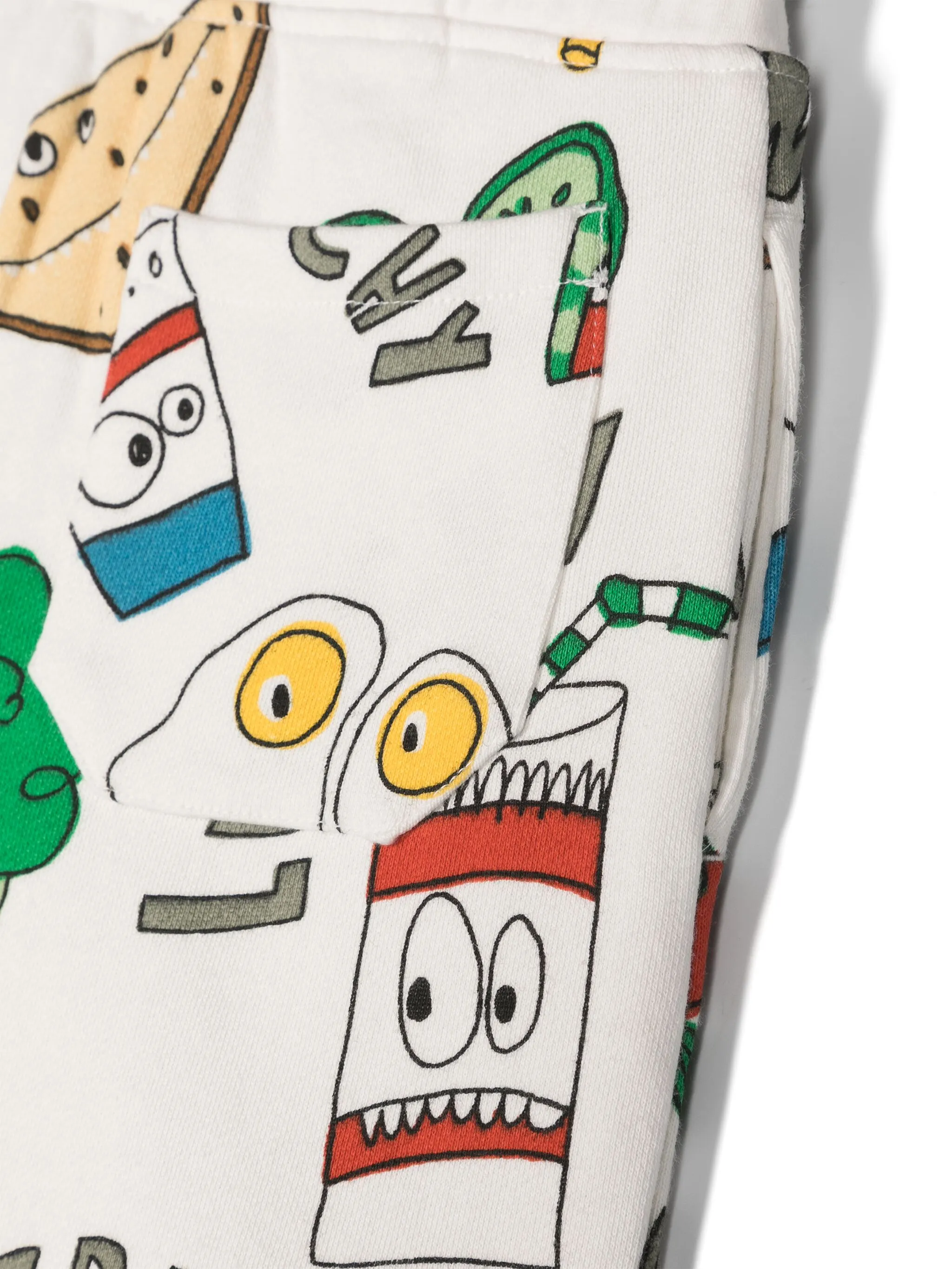 Спортивные шорты с графичным принтом Stella Mccartney Kids, белый — фото 3