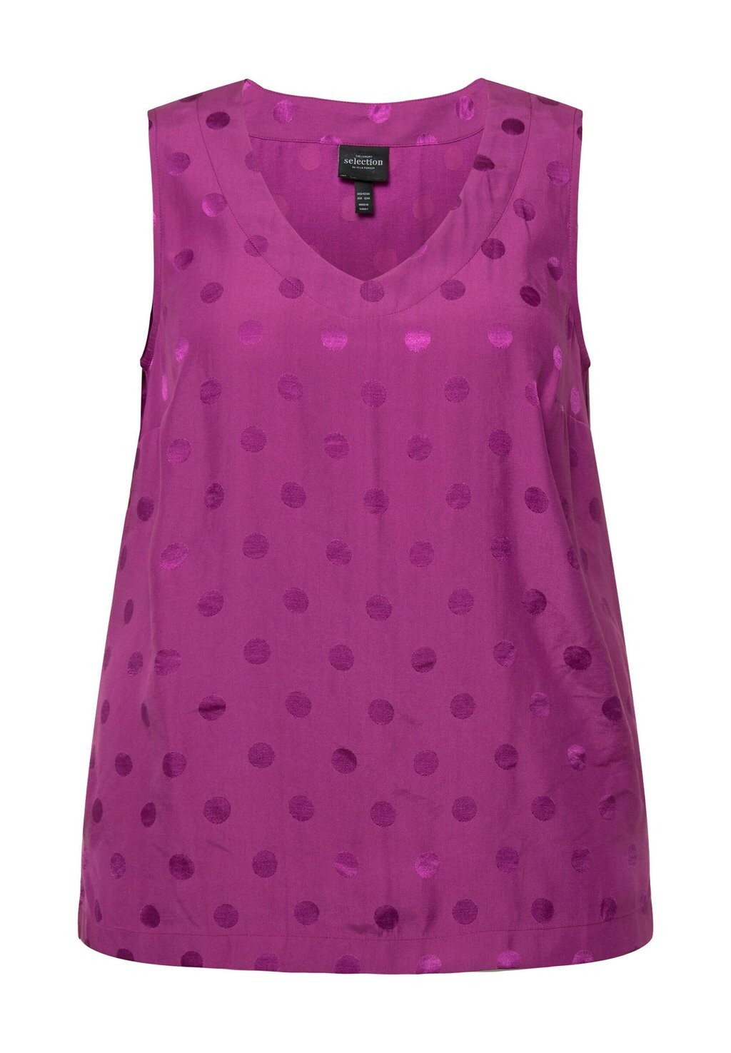 

Топ TEXTURED POLKA DOT SLEEVELESS Ulla Popken, розовый